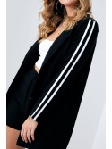 Schwarzes Set mit Streifen, Jacke und Shorts FI714 – Online-Shop – Boutique